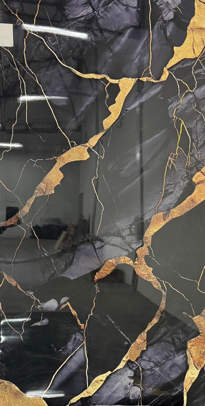 PVC Paneele - Schwarz-Gold-Marmor-Design