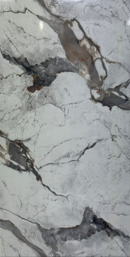 PVC Paneele - Heller, weiss-grauer Grundton