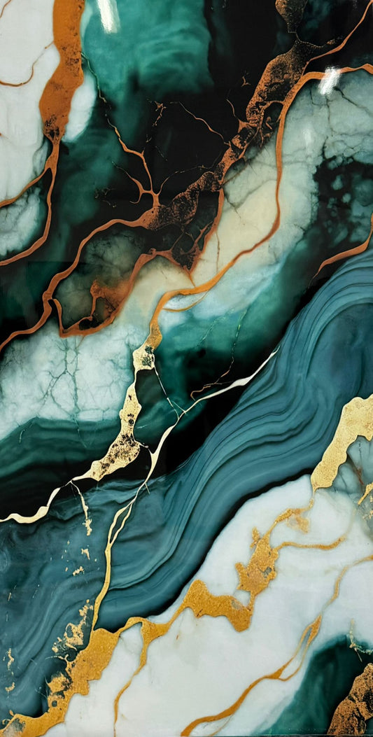 PVC Paneele -  Tiefe Smaragd- und Petroltöne