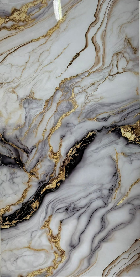 PVC Paneele - Eleganter Marmoroptik mit Gold Adern