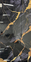 PVC Paneele - Schwarz-Gold-Marmor-Design